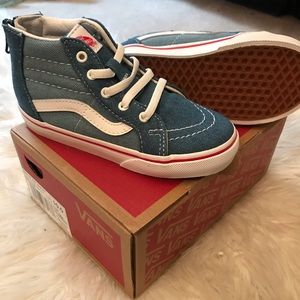 Vans Denim 2-Tone SK8-Hi Zip size 10 toddler
